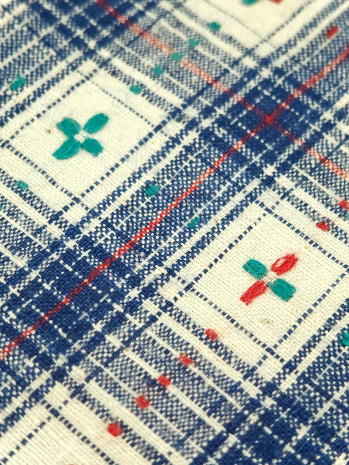 Four Seasons Blossom Grid — source photograph 2, documenting the same textile.