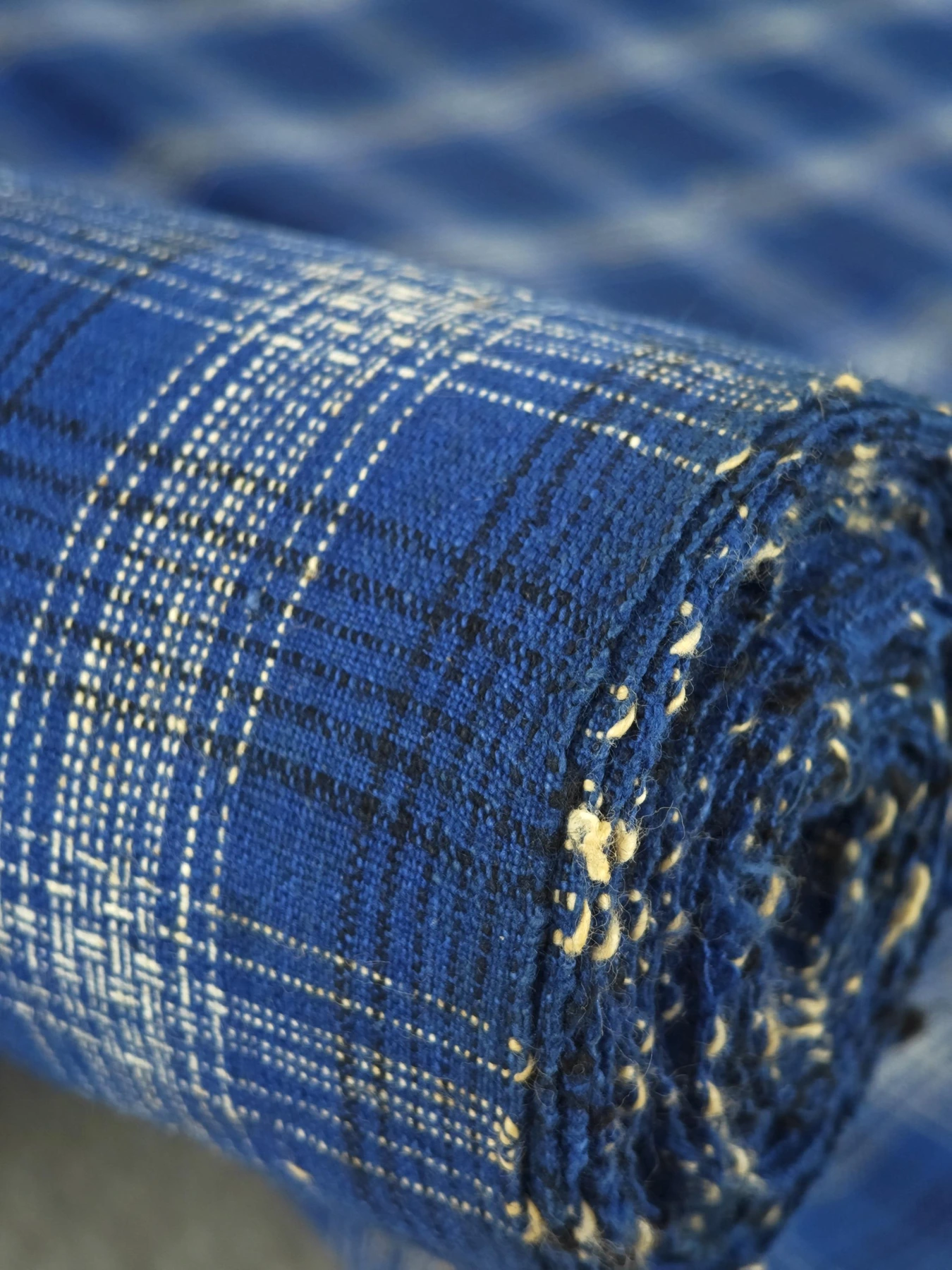 Blue Windowpane Check — source photograph 4, documenting the same textile.