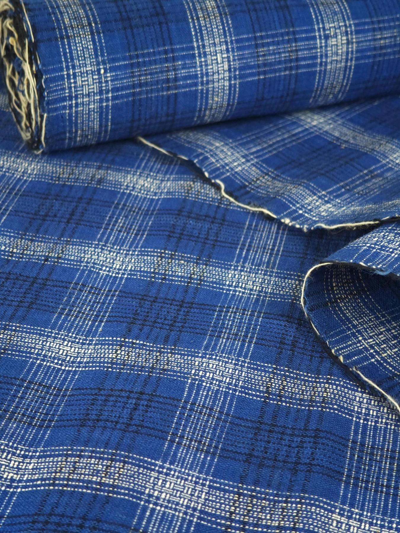 Blue Windowpane Check