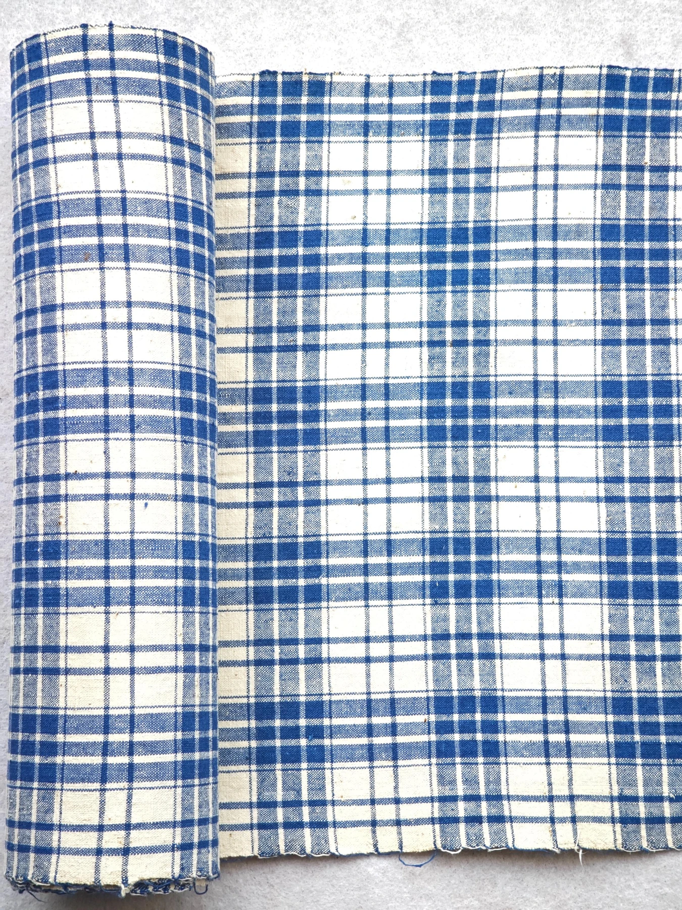 Blue Check Harmony — source photograph 2, documenting the same textile.