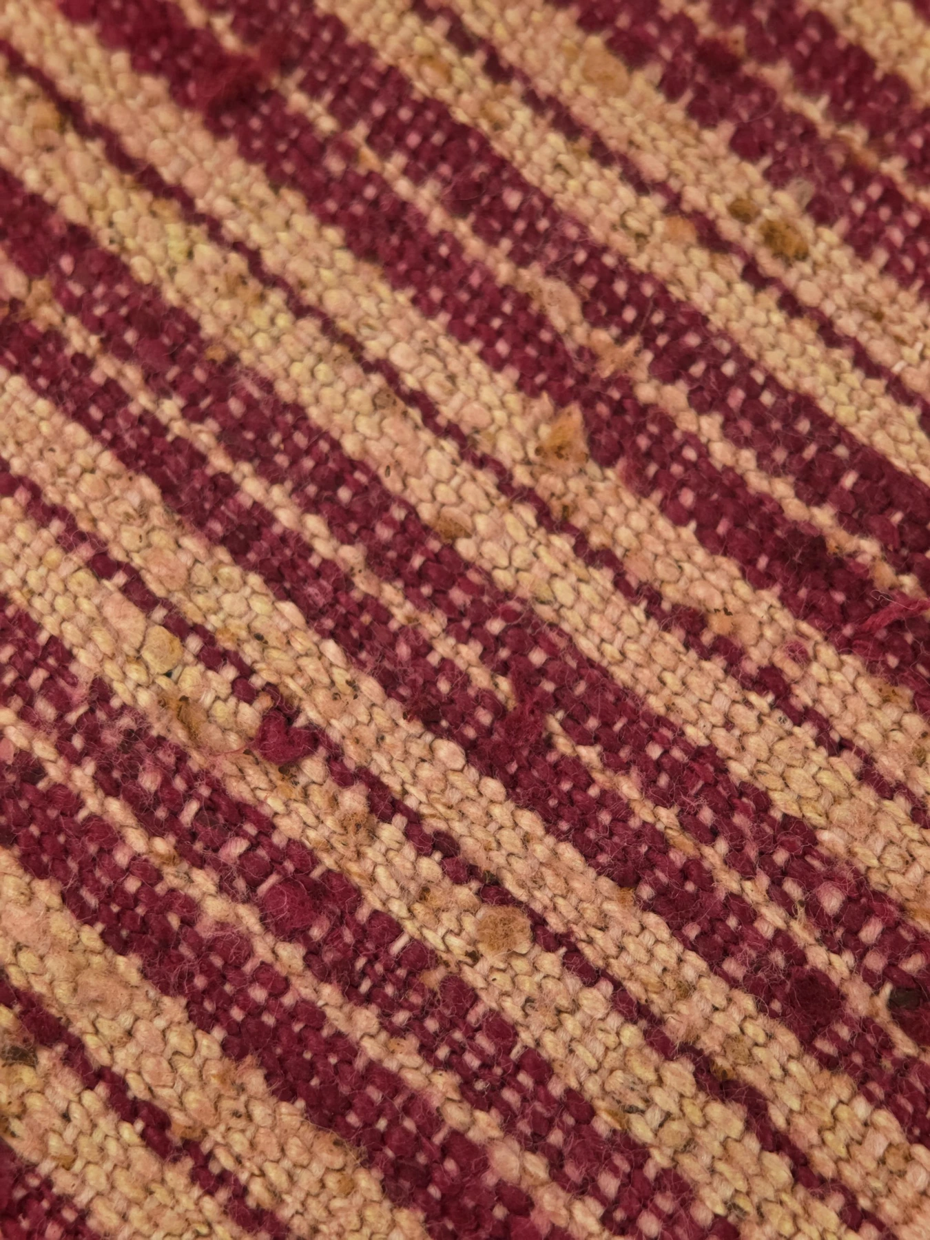 Rustic Jujube Red Stripe — source photograph 2, documenting the same textile.