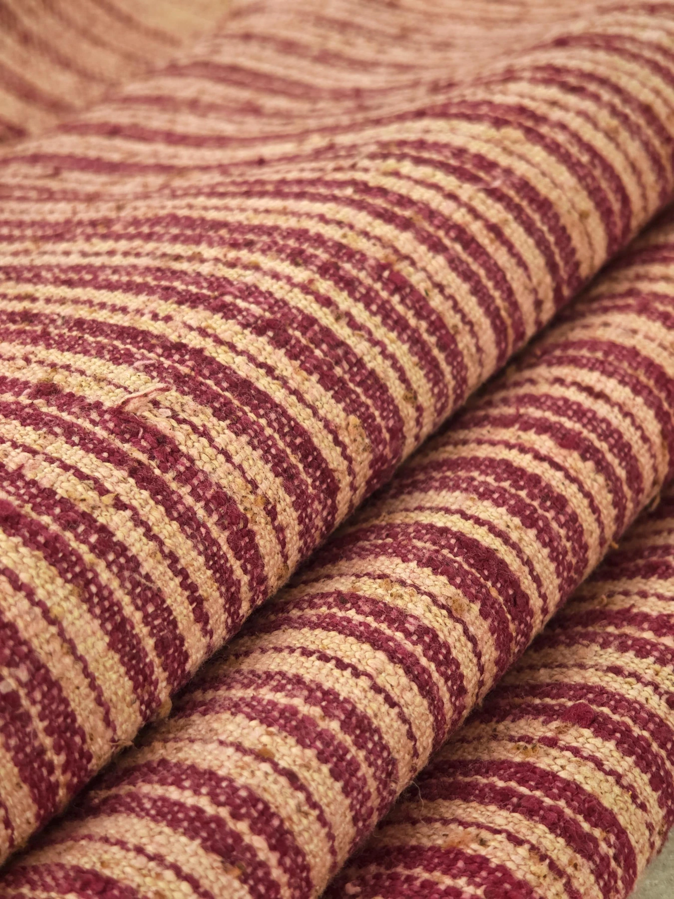 Rustic Jujube Red Stripe — source photograph 5, documenting the same textile.