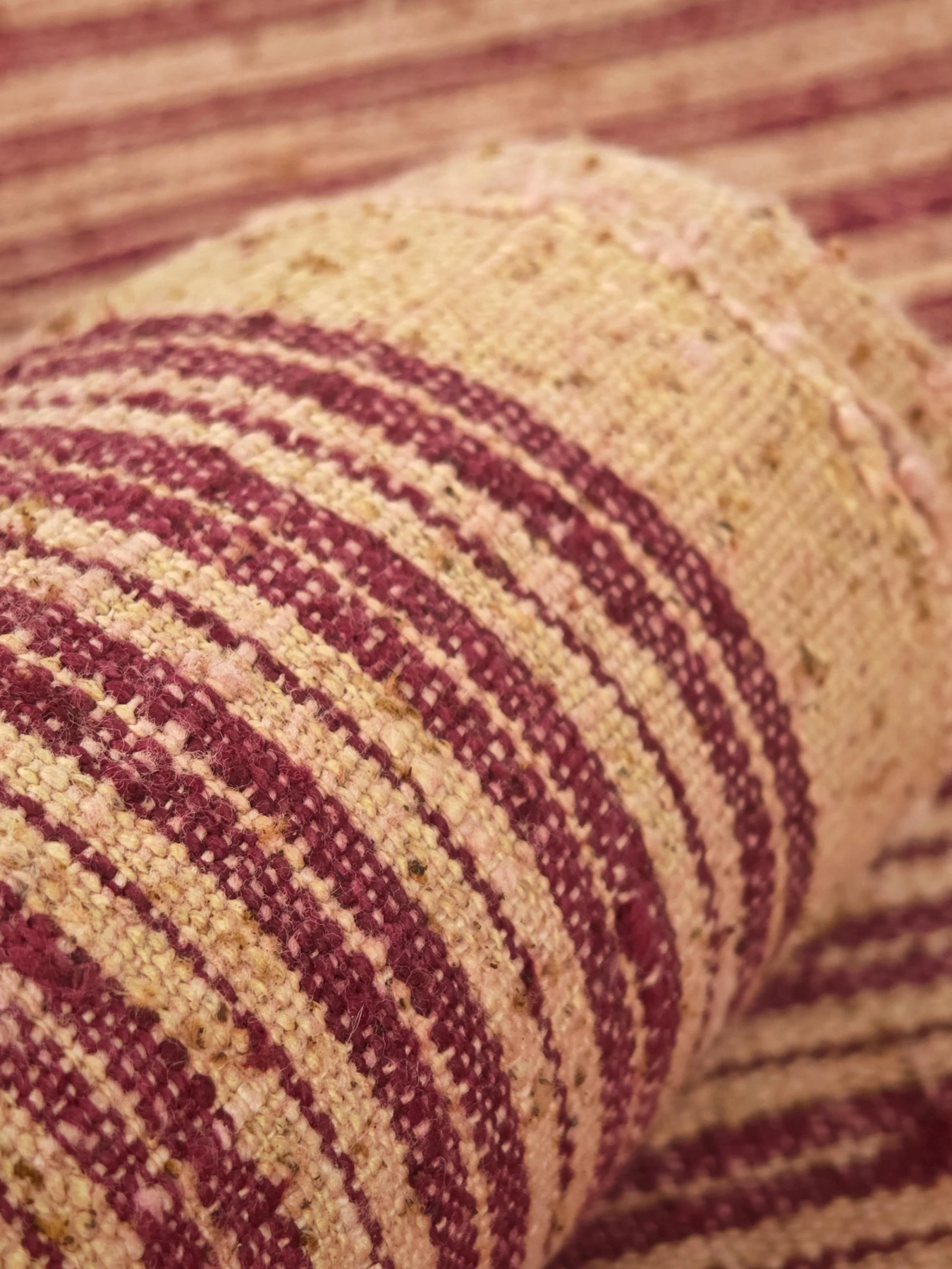 Rustic Jujube Red Stripe — source photograph 8, documenting the same textile.