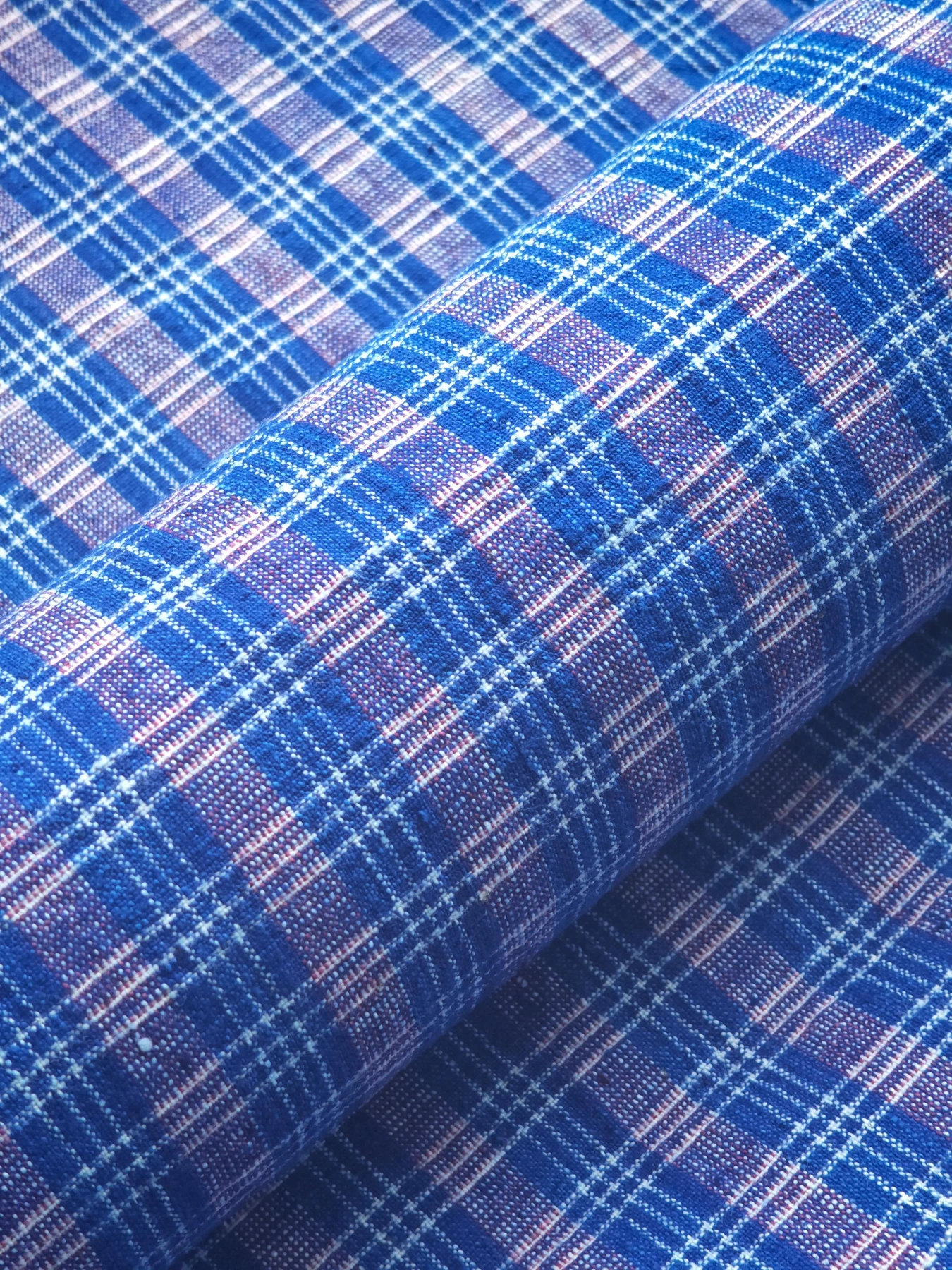 Indigo Osmanthus Lattice — source photograph 4, documenting the same textile.