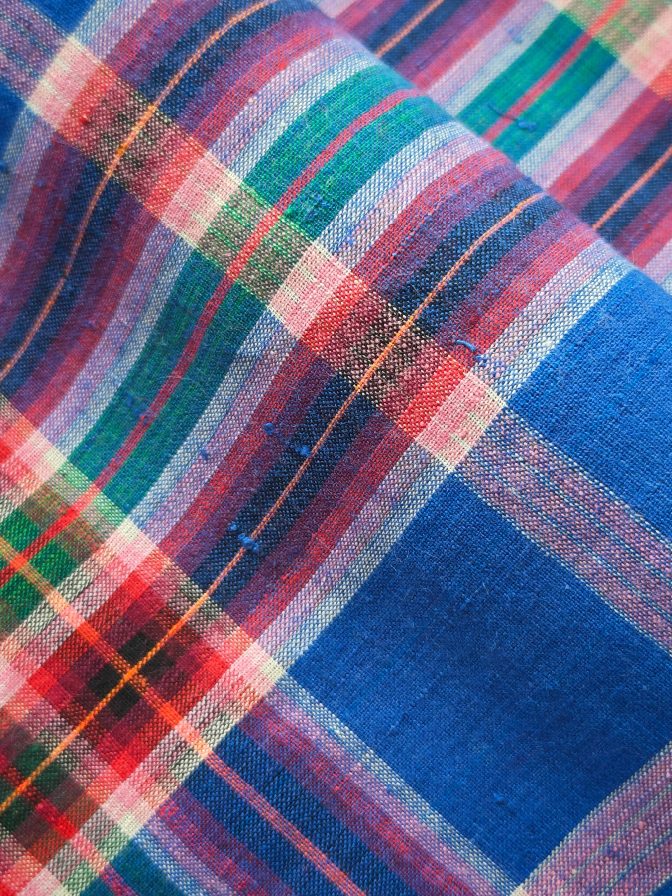 Blue Garden Plaid — source photograph 3, documenting the same textile.