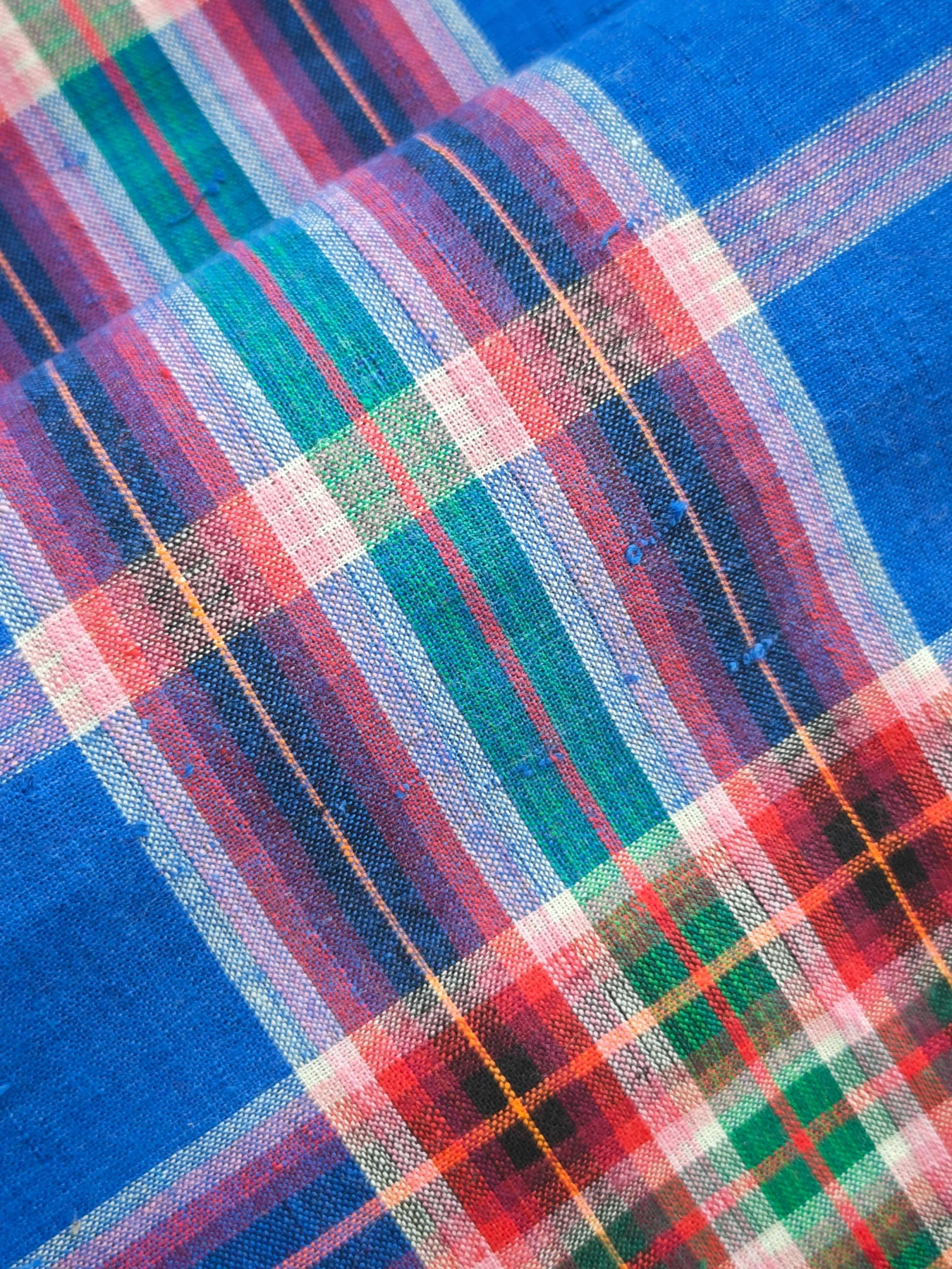 Blue Garden Plaid — source photograph 5, documenting the same textile.