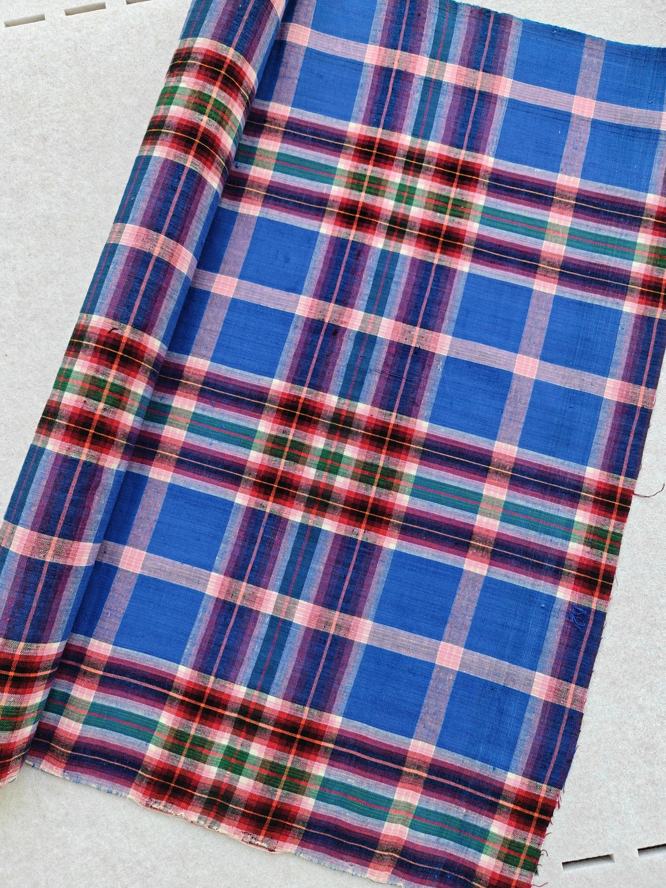 Blue Garden Plaid — source photograph 8, documenting the same textile.