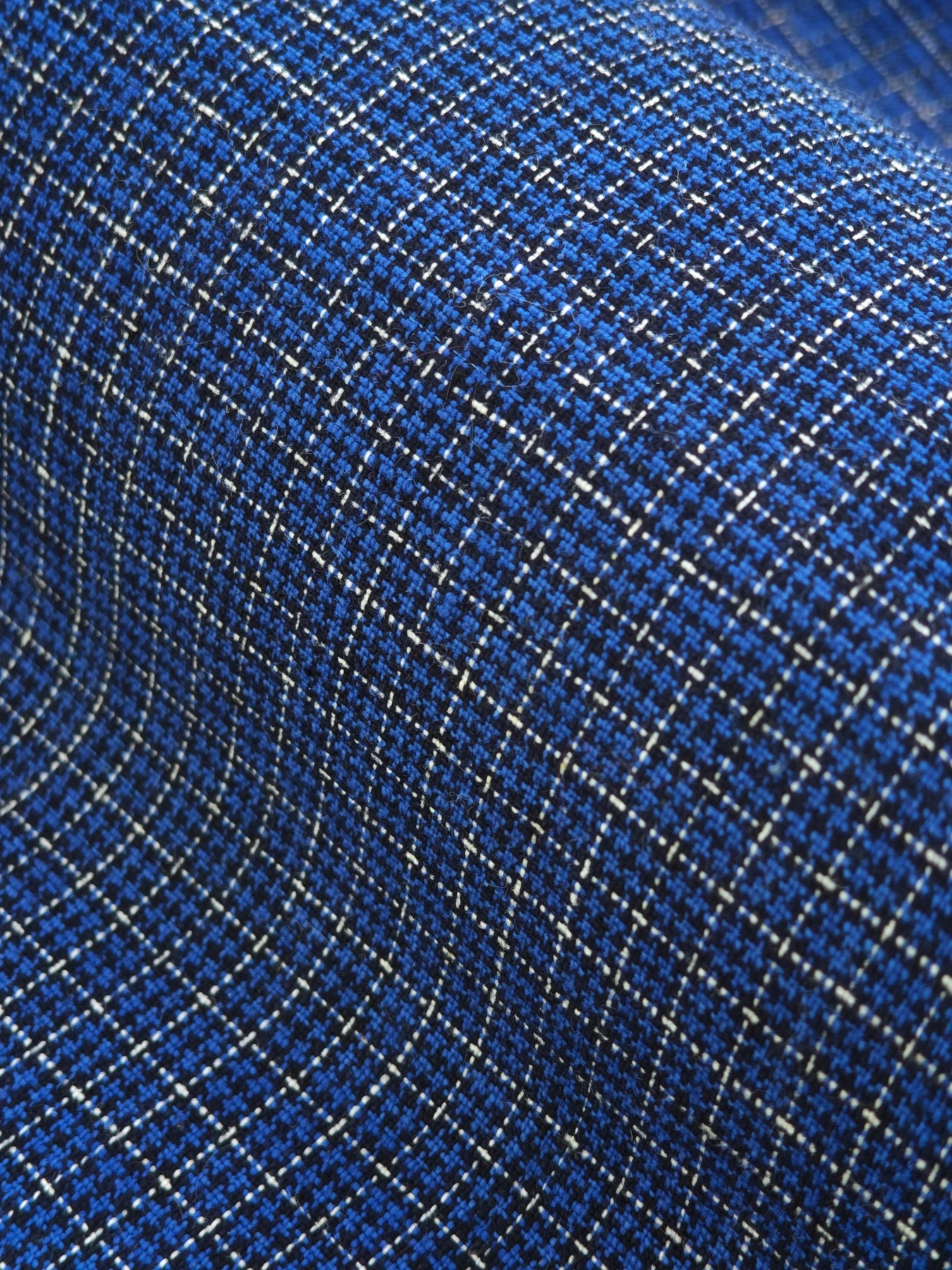 Indigo Osmanthus Grid — source photograph 4, documenting the same textile.