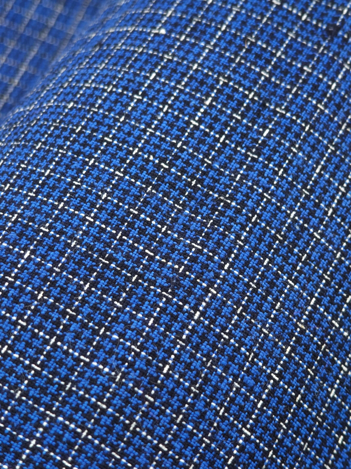 Indigo Osmanthus Grid — source photograph 8, documenting the same textile.