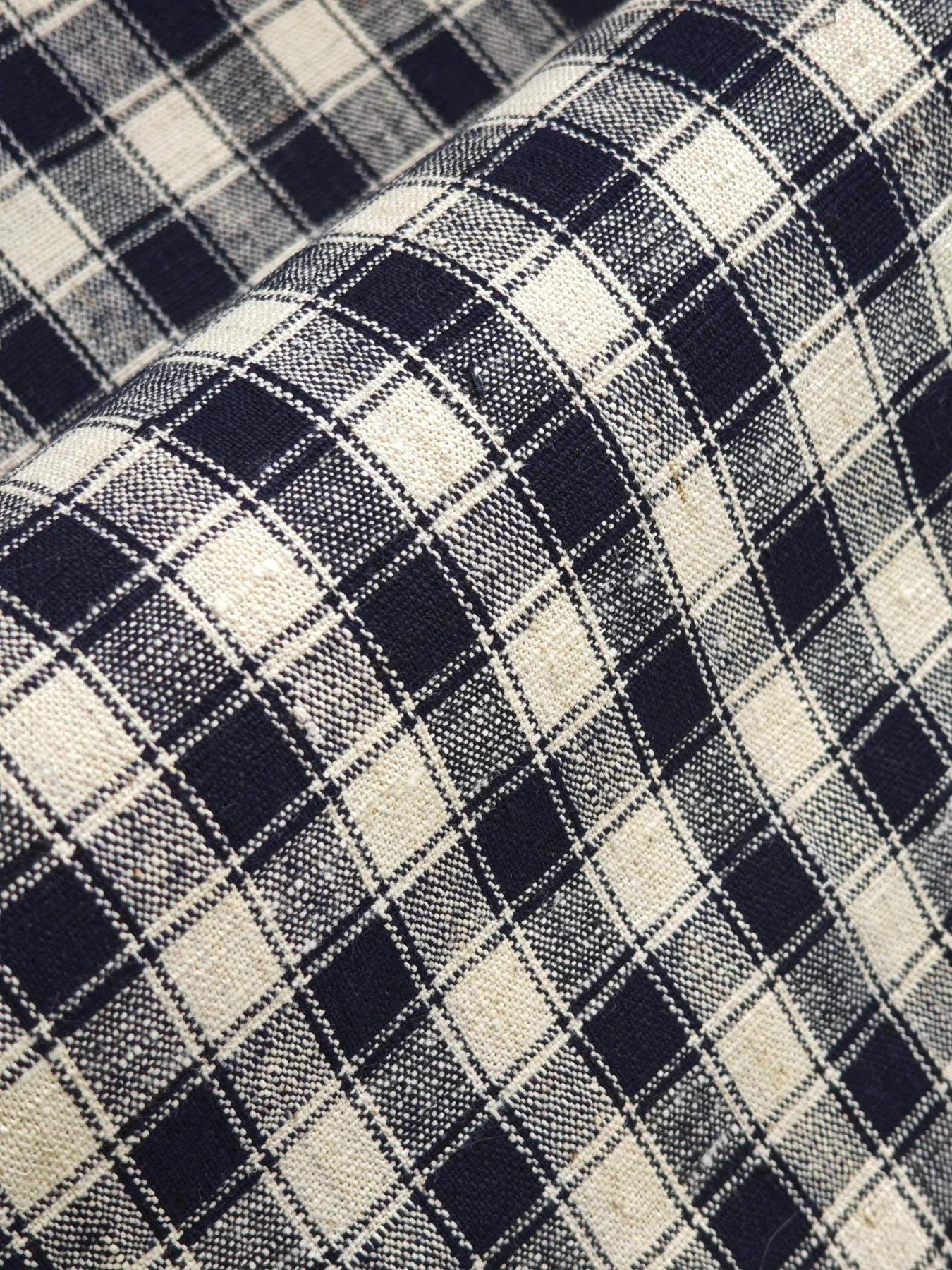 Indigo Field Check — source photograph 4, documenting the same textile.