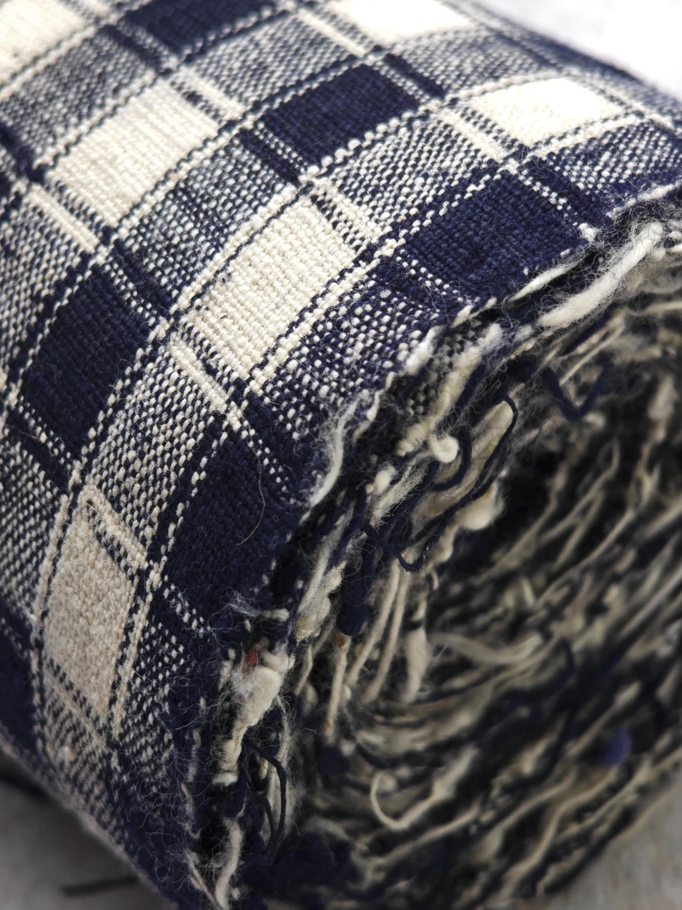 Indigo Field Check — source photograph 7, documenting the same textile.