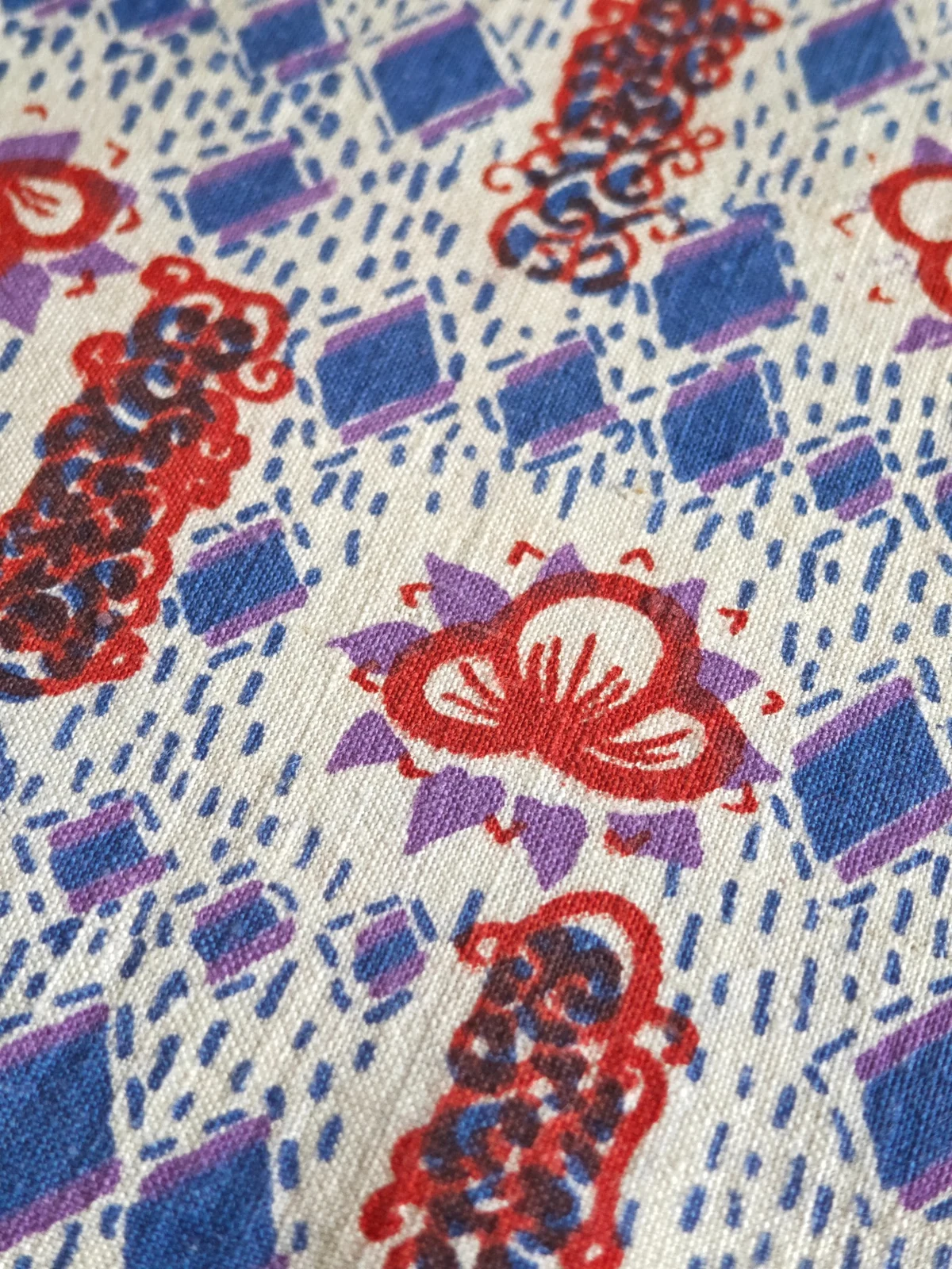 Auspicious Bloom — Nantong Multicolour Printed Homespun