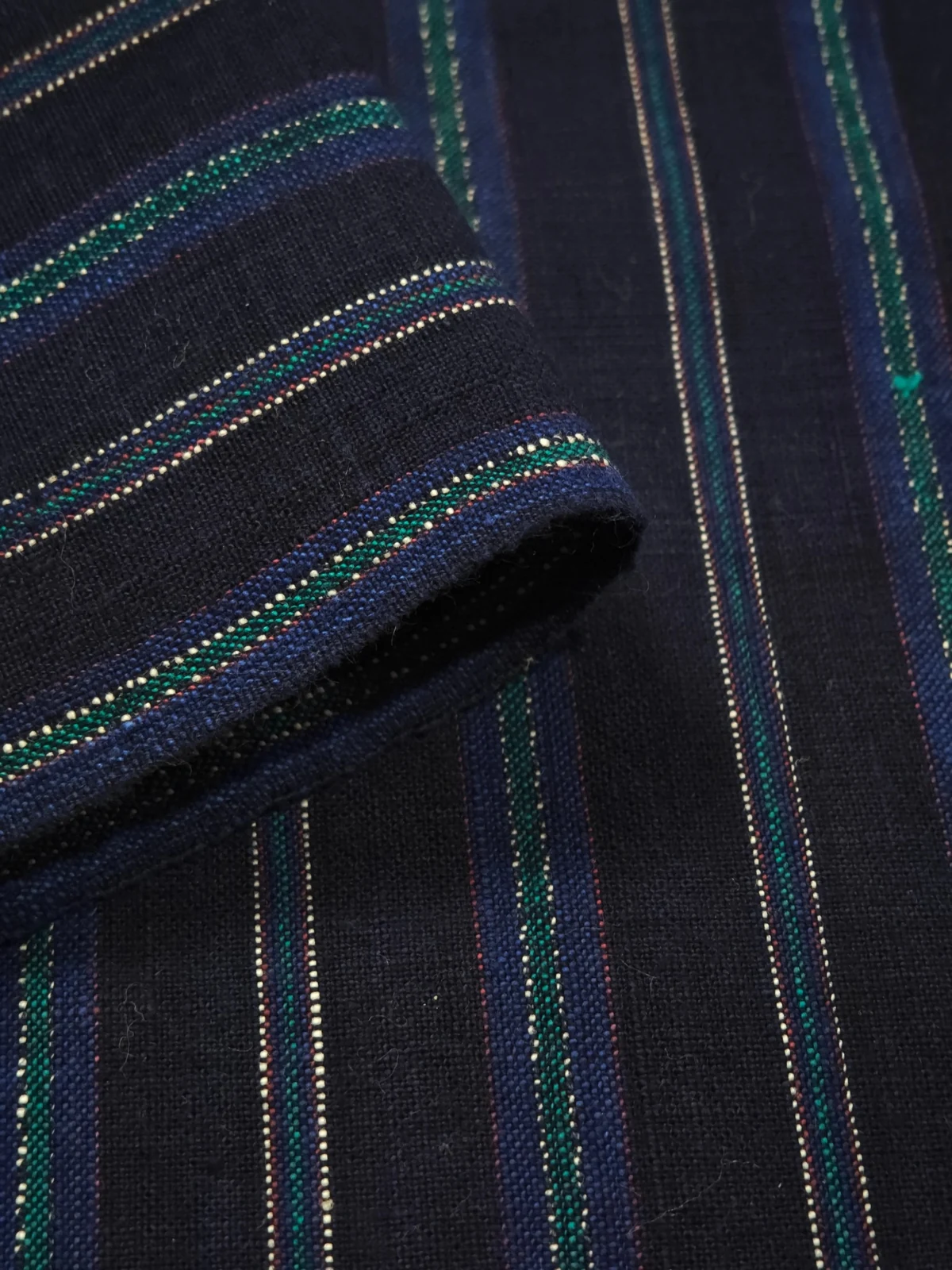 Emerald Willow Stripe — Nantong Handwoven Homespun