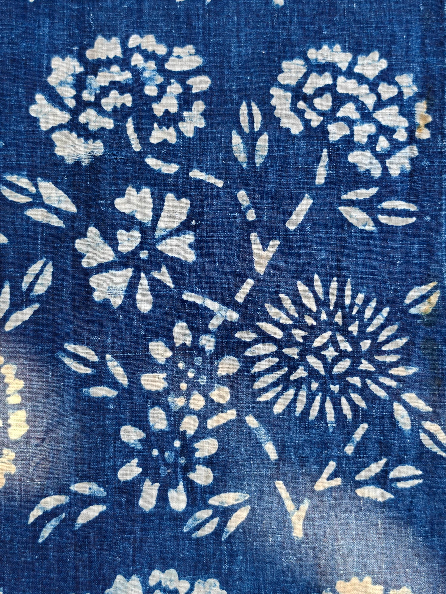 Flowers & Leaves — Indigo Resist Textile